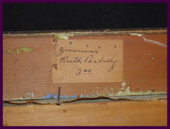 Paper label in artist's hand: "Zinias" Ruth Peabody 300